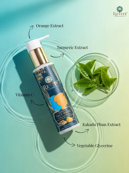 Brighten your skin the natural way. This flatlay showcases the key ingredients in my Ardayati Vitamin C Face Wash, like turmeric and Kakadu plum, which gently cleanse while giving your skin a radiant, healthy glow.