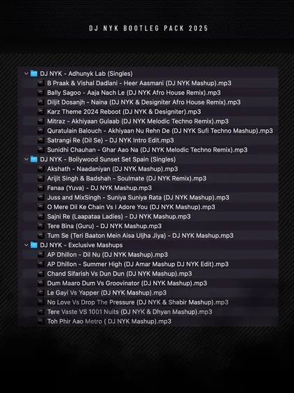 More tracks from the 2025 Bootleg Pack, including my Adhunyk Lab singles and exclusive edits. I love putting these together for other DJs and my fans to enjoy.