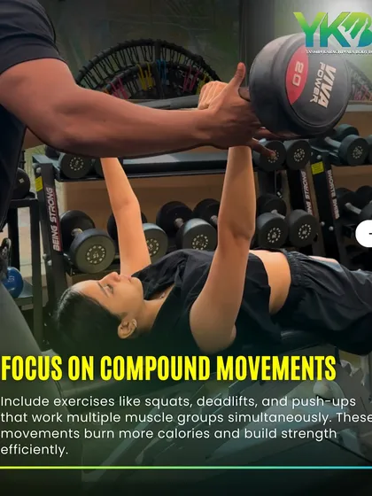 We focus on compound movements like squats, deadlifts, and bench presses. These exercises work multiple muscle groups simultaneously, which helps burn more calories and build functional strength efficiently.