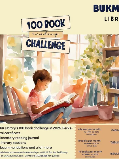 Join our 100 Book Reading Challenge for 2025. It's a fantastic way to stay motivated and read more. Participants get a certificate, a reading journal, and access to special online literary sessions.