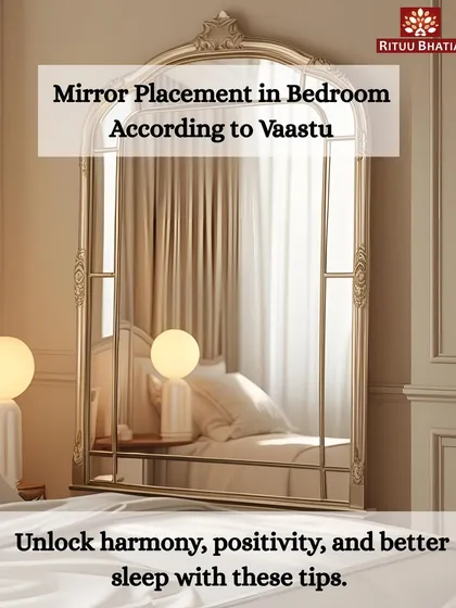 The placement of mirrors in your bedroom can significantly impact your sleep and overall harmony. According to Vaastu, a mirror acts as an energy amplifier. Correct placement invites positivity, while incorrect placement can disturb your peace.