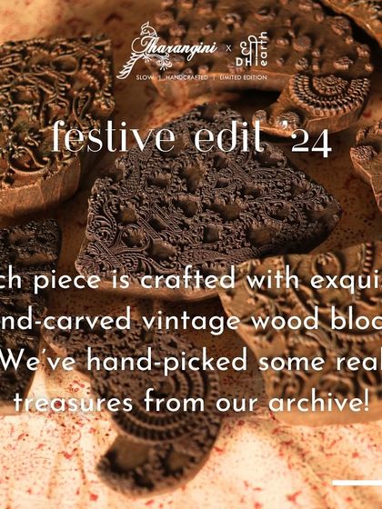 This intricate paisley, featured in our festive collection, is an eight-part woodblock stitched together like a jigsaw puzzle. Detailed with peacocks, vines, and flowers, blocks like these are rare beauties from our archive.