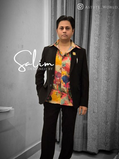 A photo of me in my workspace. Crafting your vision is a personal process, and I am involved in every step, from the initial design to the final stitch.