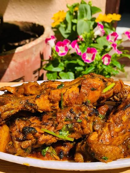 A simple and elegant presentation of my chicken curry.