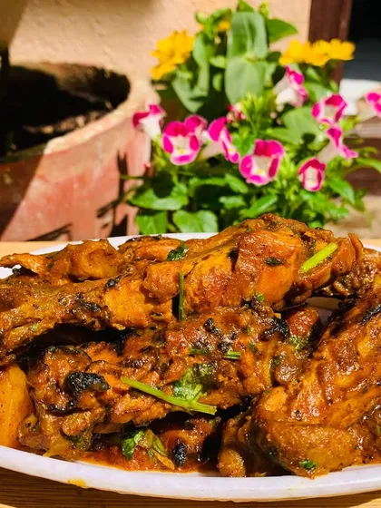 A simple and elegant presentation of my chicken curry.