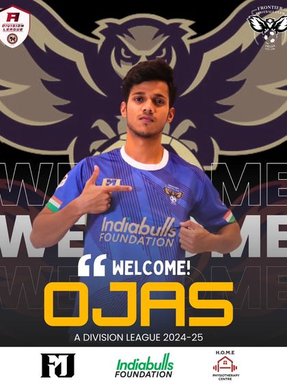 Welcome, Ojas. His journey through the Bangalore Super Division, I-League 2nd Division, and with clubs like Minerva Punjab FC makes him a formidable addition to our team.