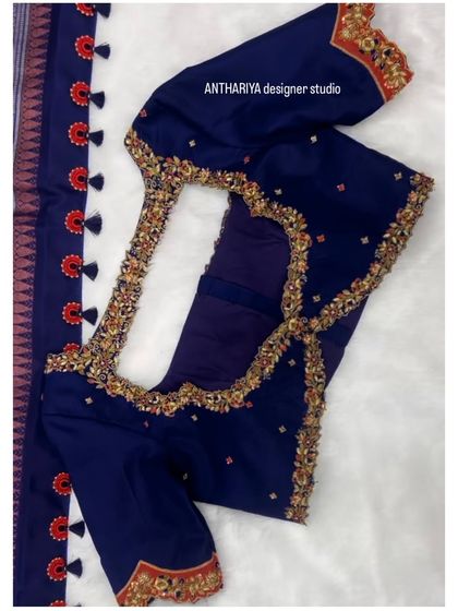 Anthariya by Nidhi Gowda - Ethnic Wear Design & Embroidery Courses Silk Saree Blouse Designs photo 20