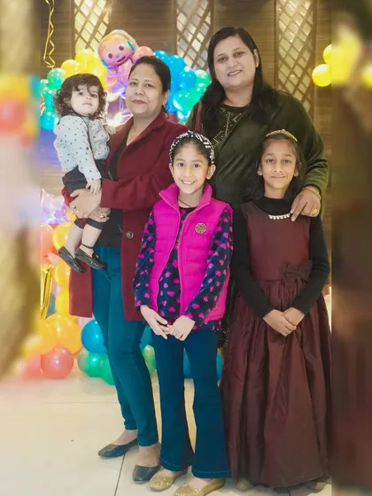 A multi-generational group photo at a family party. I make sure to capture portraits of the whole family, from toddlers to adults.