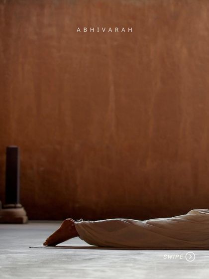 This image shows a practitioner in Makarasana, a resting pose. Even in stillness, we are taking charge of our life, transforming the body and mind into a possibility rather than a compulsive pattern.