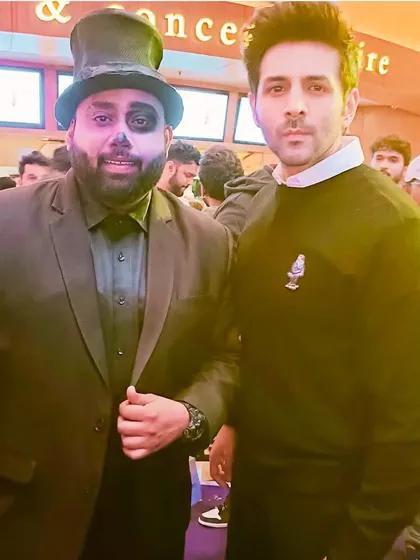 Another photo with my favorite actor, Kartik Aaryan. It's always a pleasure to meet him.