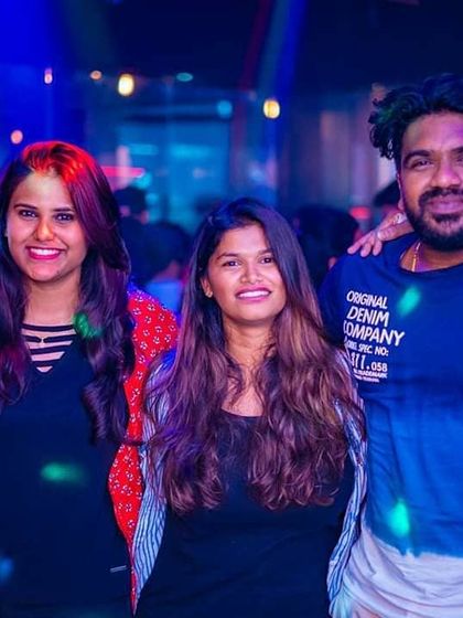 A group of friends enjoying the Saturday night Punjabi beats at Antigravity Gastropub. The energy was amazing all night.