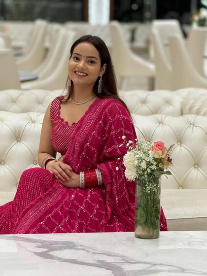 Enjoying the beautiful decor at an event.