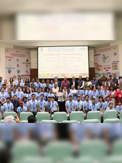 A group photo with all the achievers at the NIOS event. It was an inspiring day, surrounded by so many talented and determined individuals.