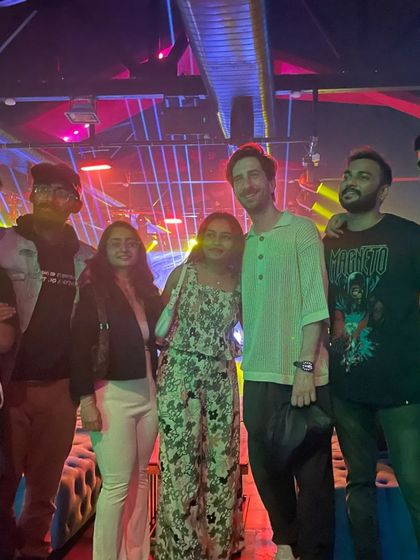 A group photo with Echonomist and the event team. Successful nights are always a team effort, and I'm grateful for the crews that make it all happen.