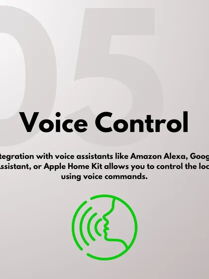 For ultimate hands-free convenience, our smart locks integrate with voice assistants like Amazon Alexa and Google Assistant. You can lock or check the status of your door using simple voice commands.