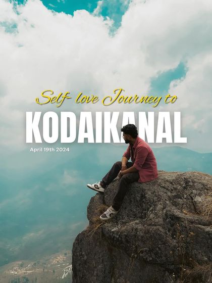 A self love journey to Kodaikanal. This image captures the feeling of finding peace and solitude on a clifftop, with the world stretching out below. It is a trip for your soul.