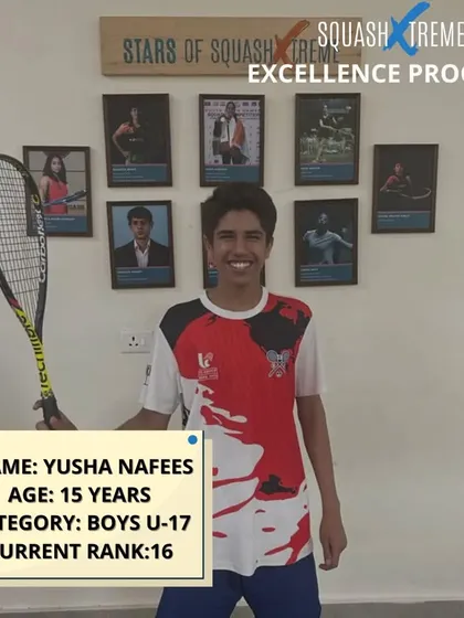 Meet Yusha Nafees, age 15, a promising player from our Excellence Program. We are proud to support his journey.