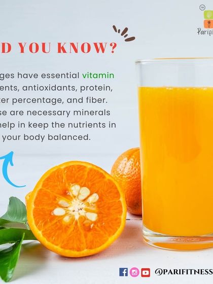 Did you know? Oranges are packed with essential vitamins, antioxidants, and fiber to keep your body balanced.