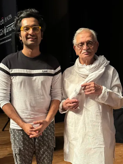 A moment I will never forget, with the legendary Gulzar Sahab. Being part of a show where he interpreted the works of Rabindranath Tagore was a dream come true.