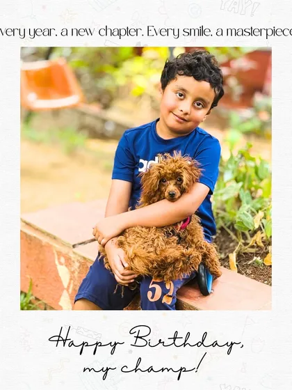 Happy birthday to my champ! A recent photo of my son, showing how quickly they grow. Every year is a new chapter worth documenting.