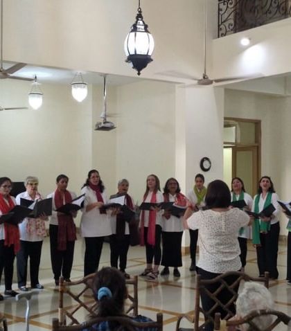 Our adult Women's Choir performs for an appreciative audience. It's never too late to discover the joy of singing, and we provide a supportive community for women to do so.