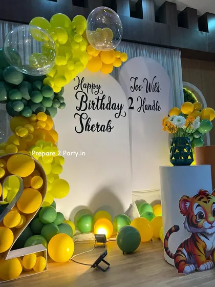 Explore my jungle, safari, and animal themed decorations. I use a variety of elements like character cutouts, welcome signs, and custom props to create a fun and wild adventure.