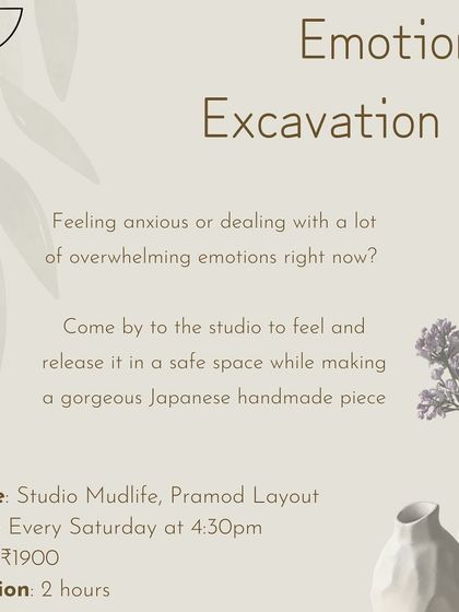 Our 'Emotional Excavation' sessions are designed to help you release overwhelming emotions in a safe space. We use the Japanese hand-building technique of Kurinuki to create a gorgeous piece while processing feelings.