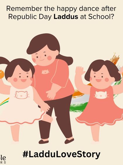 The happy dance after getting those delicious laddus at school on Republic Day. Laddus have always been a part of our small and big celebrations, making every moment sweeter.