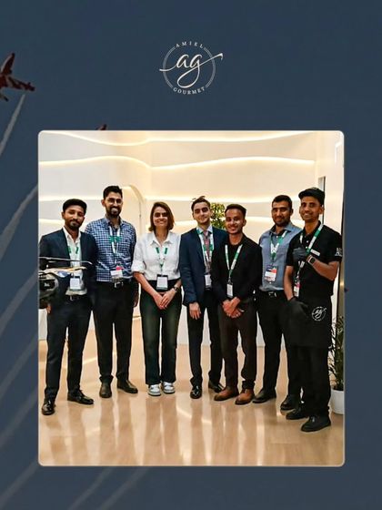 Our team at a corporate event, proud to be part of the experience. We were thrilled to be trusted with this opportunity and deliver culinary excellence.