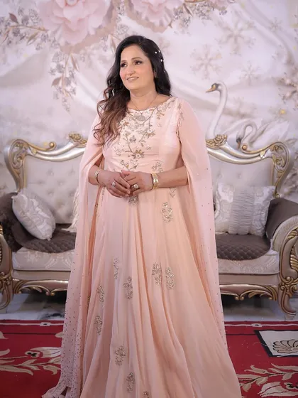 Another beautiful shot of my mom. The soft makeup and elegant dress make her look absolutely timeless.