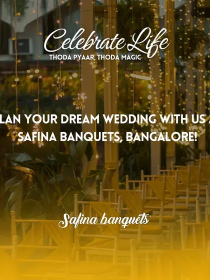 A graphic for our blog on 5-star wedding inspirations, showing we aim for a luxurious experience.