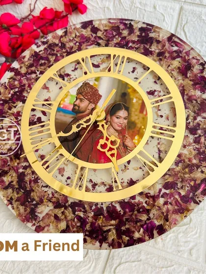 A clean shot of the clock, perfect for sharing with friends to showcase the design possibilities.