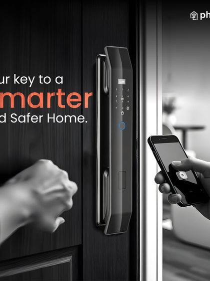 This is your key to a smarter and safer home. The image demonstrates how you can grant access using your phone, putting you in complete control of your home's security.