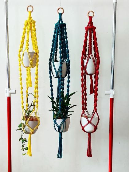Shikha Agarwal - Custom Macrame & Crochet Home Decor Colorful Plant Hangers photo 28
