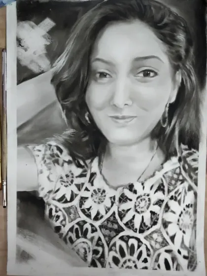 A gallery of my portraits created using the dry brush technique with black oil paint. This method allows for incredible realism and texture, perfect for capturing every detail from hair to clothing.