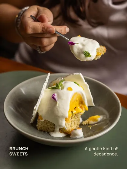 A gentle kind of decadence. Our Tropical Pavlova is a complex dessert that remains incredibly light and refreshing.