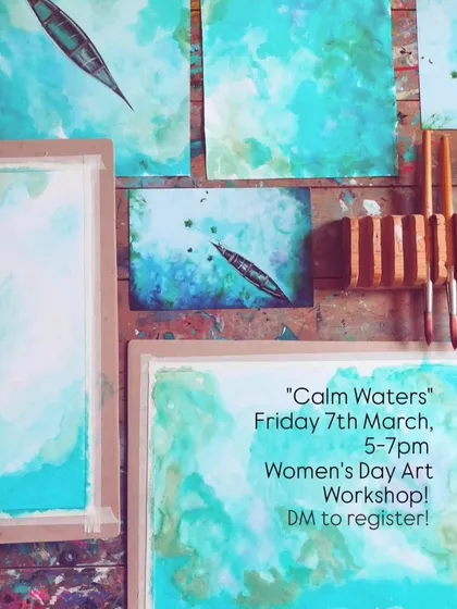 We love hosting special events like this "Calm Waters" Women's Day workshop. It's a beautiful way to bring people together to unwind, connect, and create something meaningful in a peaceful, supportive setting.