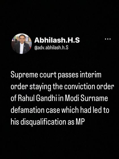 I often share my perspective on significant legal developments. This was my take on the Supreme Court's interim order in a high profile defamation case, which is a key area of civil litigation.