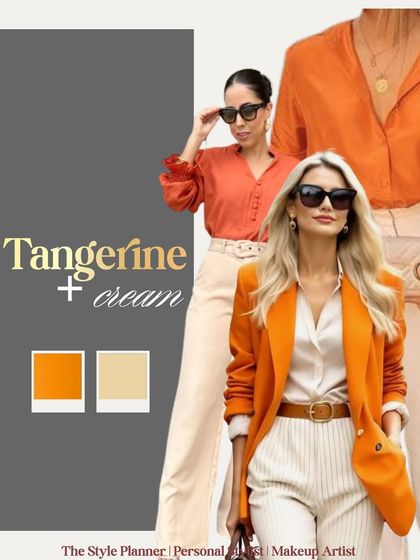 Tangerine and cream is a vibrant yet elegant combination for workwear. The pop of orange adds energy, while the cream keeps it grounded and professional.