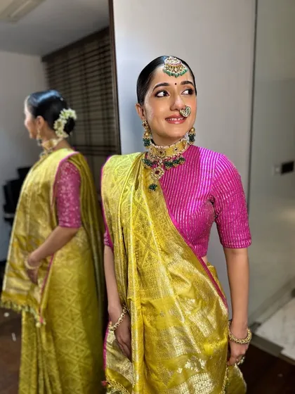 A happy and confident pose from Archi. This look is a perfect example of how to embrace traditional style with a fresh and modern feel.