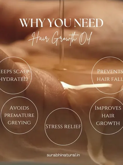 Oiling your hair is a cornerstone of Ayurvedic hair care. My Hair Growth Oil is formulated to do more than just moisturize. It helps prevent hair fall, improves growth, avoids premature greying, and even offers stress relief through gentle massage.