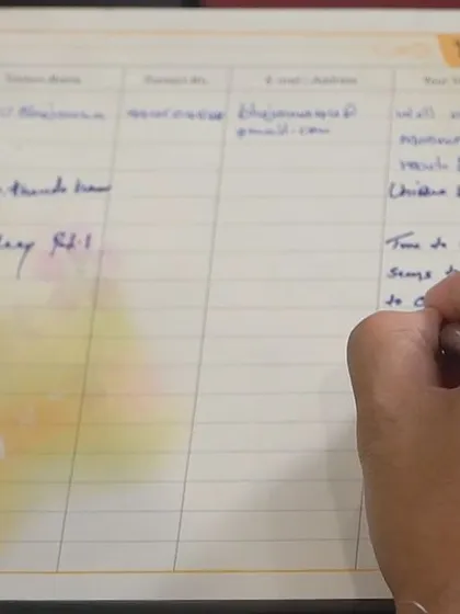 A close-up of my handwritten note in the visitor's book, commending the college for a well-organized event and for inspiring its students.
