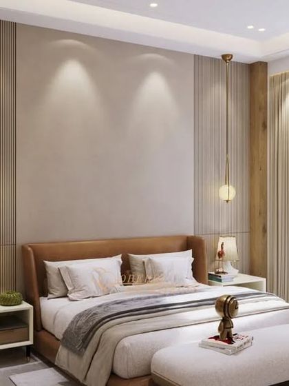 A closer view of the bed and integrated shelving unit, showcasing how we blend aesthetics with functionality for a clean and organized space.