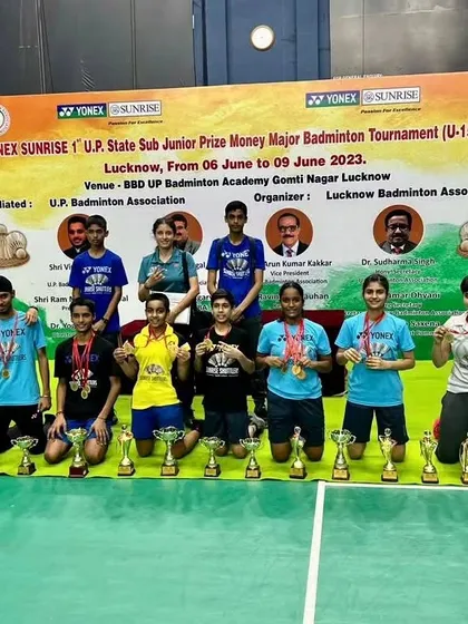Our team of champions after a dominant performance at the Yonex Sunrise U.P. State Sub-Junior Tournament, securing an impressive 11 gold medals. This demonstrates the depth of talent across our U-15 and U-17 batches.