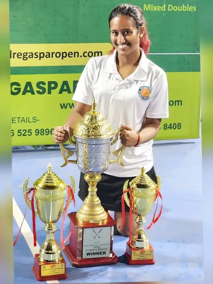 Winning is a mindset. Here I am celebrating my victories in both the Singles and Mixed Doubles categories at the Gadre Gaspar Dias 2025 tournament. I teach my students the same dedication and resilience it takes to become a champion.