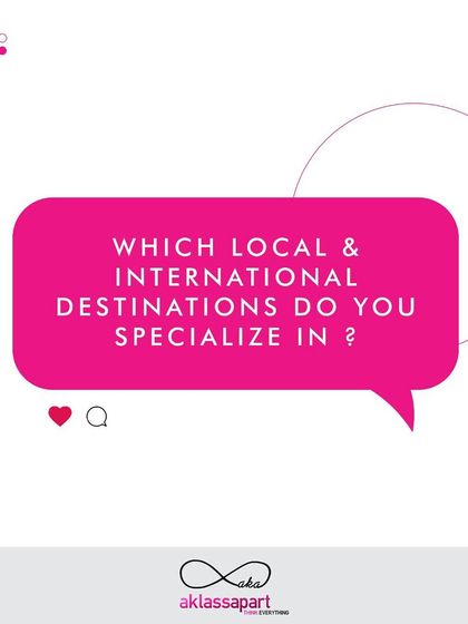 "Which local and international destinations do you specialize in?" My expertise spans from popular Indian destinations like Goa and Rajasthan to international hotspots in the Middle East, Turkey, and beyond.