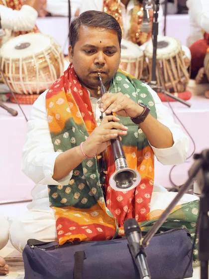 A cultural performance during the JITO Navkar Mantra Divas. We manage all aspects of live entertainment, including sound engineering and artist coordination, to enrich the event experience.