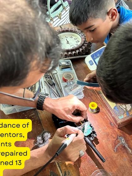 Under the guidance of our skilled mentors, participants at our Hyderabad workshop successfully repaired 13 different items, from power banks to toy cars.