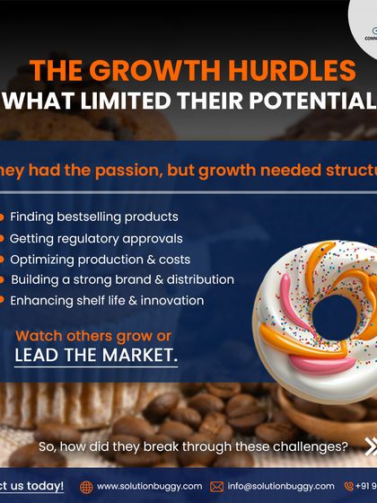 Growth for Dough Darlings was limited by operational hurdles like finding bestselling products, optimizing costs, and enhancing shelf life. I provided a structured plan to break through these challenges and prepare them for market leadership.