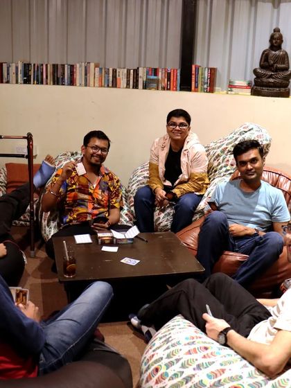 The bean bag corner is perfect for a relaxed, social game. It's where new friends are made and inside jokes are born.